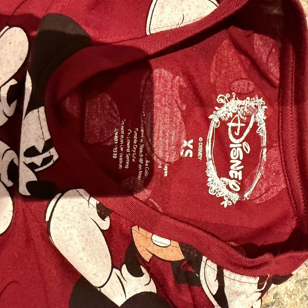 Disney Red and Black Mickey Mouse Short Sleeve Tee - Picture 3 of 3